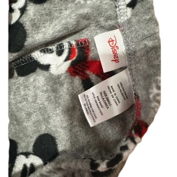 Disney Set of 2 S/M Mickey Mouse Gray Winter Holiday Pajama Pants - Picture 4 of 4